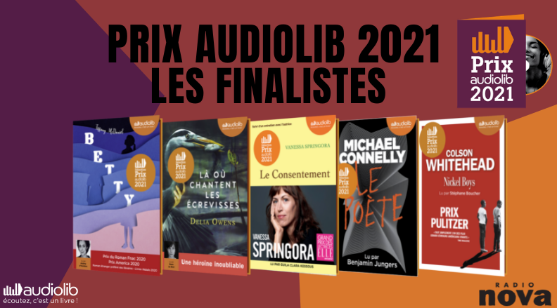 Les 5 finalistes du Prix Audiolib 2021